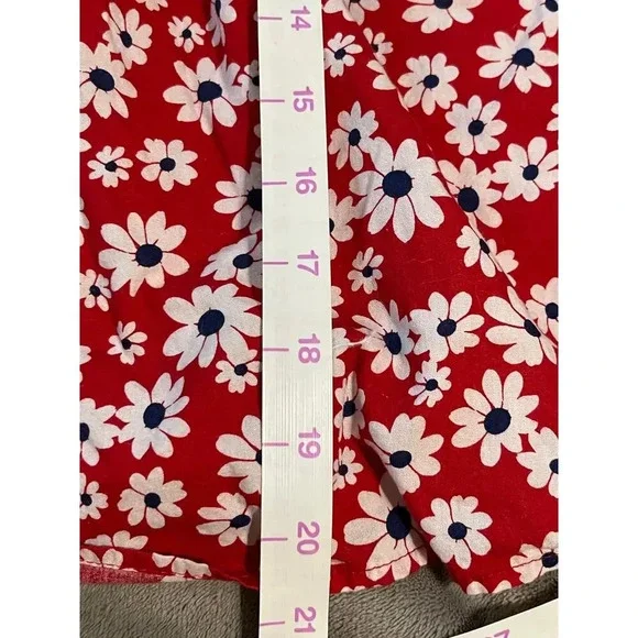 Pinky Girl USA Red White Blue Floral Denim Sleeveless Dress Light Causal SZ 5 - Picture 4 of 5